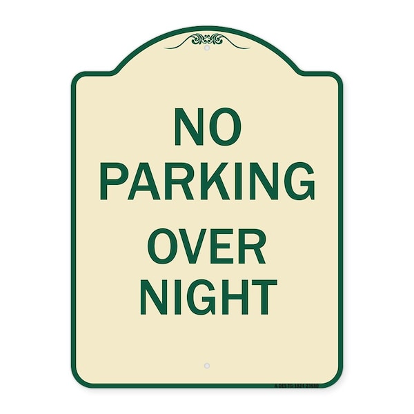 Signmission No Parking Overnight Parking Heavy-Gauge Aluminum Architectural Sign, 24" x 18", TG-1824-23680 A-DES-TG-1824-23680 - main